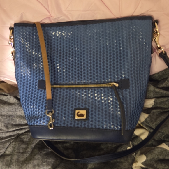 Blue Mesh Shoulder Bag - Picture 1 of 3